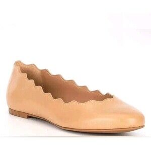 Copper Key Lovely Scalloped Ballet Flats Size 6.5m Blush Nude